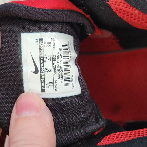 Nike Hyperdunk Red Sneakers Men's Size 10 - Picture 9 of 10